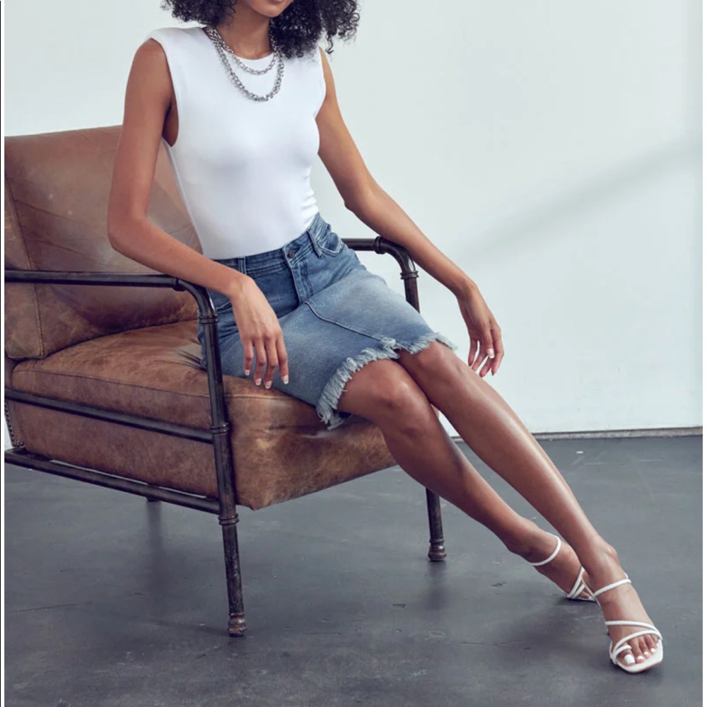 Denim mini skirt
